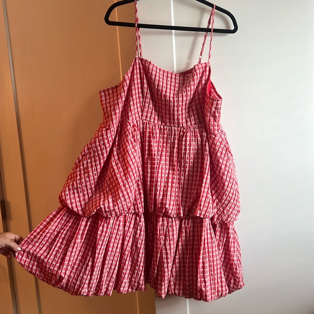 Gingham Puff Dress